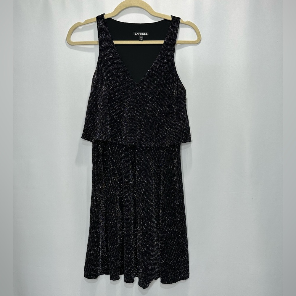 Express Black Sparkly Cocktail Dress